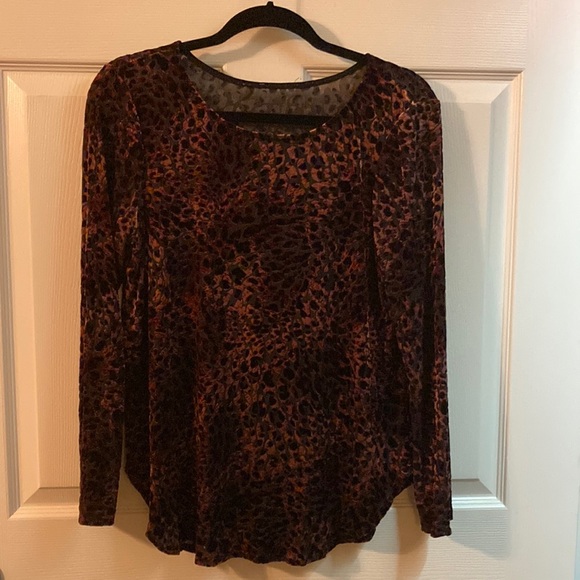 TN Boutique Tops - NWOT boutique animal print velvet tunic top